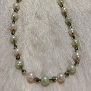 💖 Vintage Colored pearls necklace